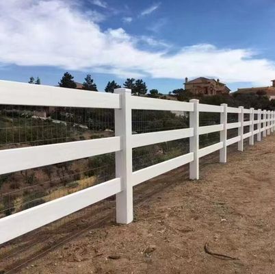 3 σιδηροτροχιές βαρύ βινυλικό φράχτη, άλογο φράχτη φάρμας PVC 1,2m ύψος