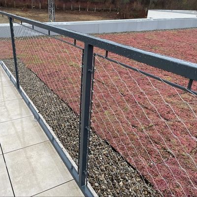 Ατσάλινο καλώδιο σχοινί για αρχιτεκτονική διαμάντι ευέλικτη οθόνη ζωολογικός κήπος ζώων ασφαλή