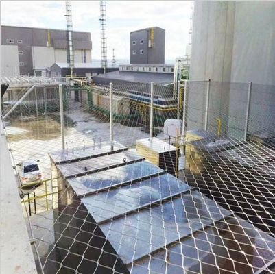 Δίκτυο σχοινιών από ανοξείδωτο χάλυβα με διαμαντένια σχήμα τρύπας ανθεκτικό στις υπεριώδεις ακτίνες και 10ετή εγγύηση για φράχτη ζωολογικού κήπου και πτηνοτροφείο