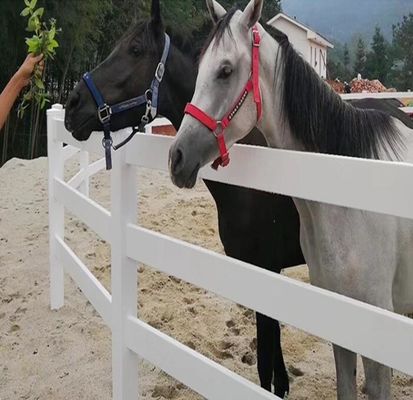 Κτηνοτροφικό Βινύλιο 2 Σιδηροτροχιές 3 Σιδηροτροχιές Εύκολη συναρμολόγηση DIY PVC Ranch Rail Fence