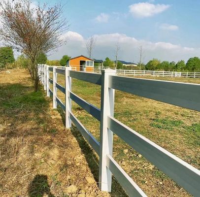 Ανθεκτικό PVC Βινύλιο Κήπος Σιδηροδρομικές Φράχτες Ranch Paddock Φράχτες Αλόγων
