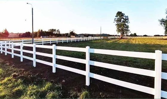 Φράχτης φάρμακο PVC 3 ράγες άλογο αγρόκτημα Paddock Εύκολη εγκατάσταση