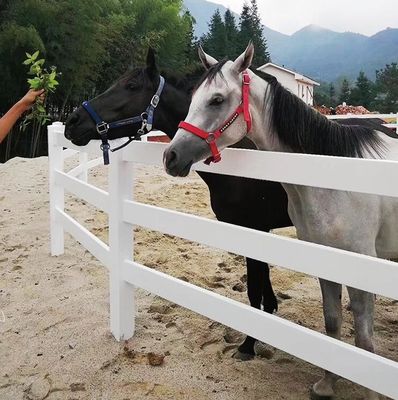 Ανθεκτικός στις ακτινοβολίες φράχτης από βινύλιο φράχτης φάρμας αλόγου φράχτης σιδηροδρόμου λευκού αλόγου