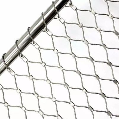 Ευέλικτο ανθεκτικό πλέγμα σχοινιών από ανοξείδωτο χάλυβα για σιδηροτροχιά γέφυρας και φράχτη ασφαλείας