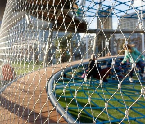 Ελαφρύ υψηλής αντοχής 304 316 Stainless Steel Wire Rope Mesh Για φράχτη ζωολογικού κήπου