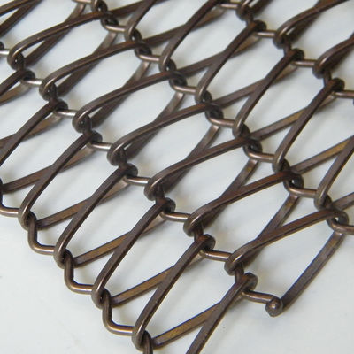 Flat Wire Stainless Steel Architectural Spiral Weave Conveyor Belt Mesh For Building