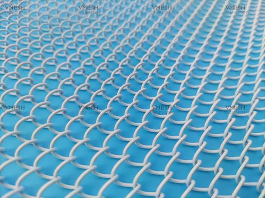 Εξατομικευμένο μέγεθος 6*6mm Αλυσιδωτή κουρτίνα μεταλλική κουρτίνα σε ζευγάρια Σχέδιο τζάκι Διχτυωτό τζάκι