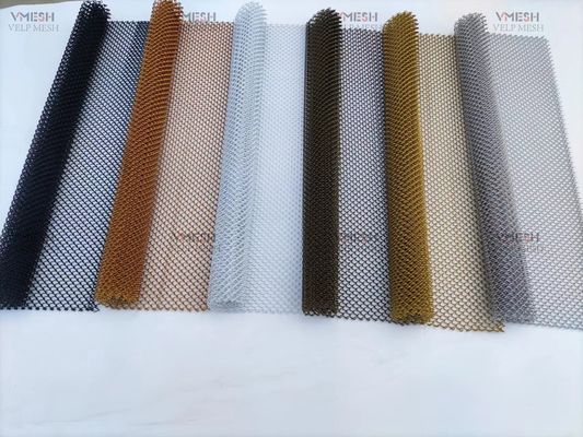 Αλουμινίου Cascade Coil Drapery Wire Mesh κουρτίνες για διαχωριστικό χώρο