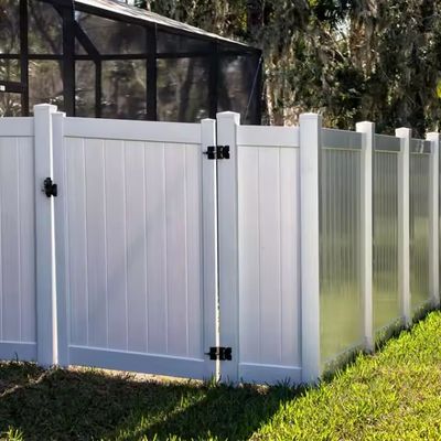 Ανθεκτικότητα 6*8 πόδια παρθένα PVC φθηνό Πλήρη προστασία της ιδιωτικής ζωής φράχτη