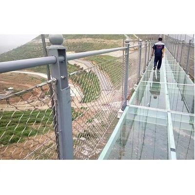 30*30mm Ευέλικτο ισχυρό σχοινί από ανοξείδωτο χάλυβα για φράχτες ασφαλείας