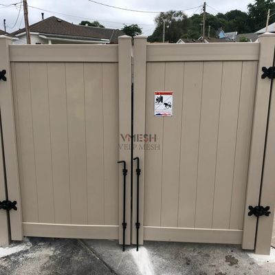 Λευκά πλακάκια φράχτη ιδιωτικής ζωής PVC 6x8ft χαμηλή συντήρηση