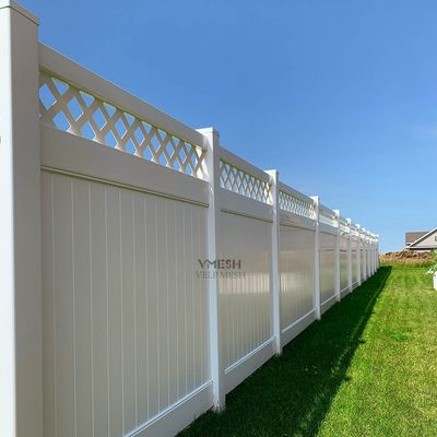 6Ft εξωτερικός κήπος λευκό φθηνό PVC βινυλίου πλέγματος φράχτη ιδιωτικότητας