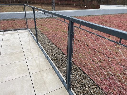 Εύκαμπτο πλέγμα από ανοξείδωτο χάλυβα με σχοινί, σε σχήμα διαμαντιού, ανθεκτικό στην υπεριώδη ακτινοβολία και 10 χρόνια εγγύηση για φράχτη ασφαλείας