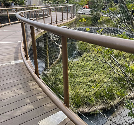 Εύκαμπτο πλέγμα από ανοξείδωτο χάλυβα με σχοινί, σε σχήμα διαμαντιού, ανθεκτικό στην υπεριώδη ακτινοβολία και 10 χρόνια εγγύηση για φράχτη ασφαλείας