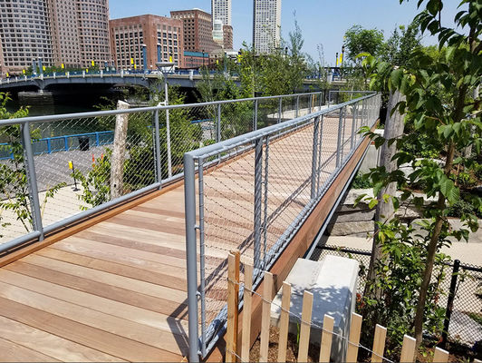 Ελαφρύς βάρος αντιτριβής φράχτης ασφαλείας ατσάλινο σύρμα σχοινί με σχήμα διαμαντένιας τρύπας