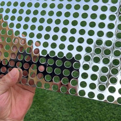 4 * 8ft ανοξείδωτο χάλυβα ευθεία στρογγυλή τρύπα μοτίβο διάτρητο φύλλο