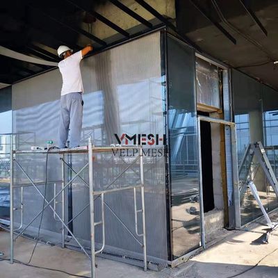 Κρυμμένο υφασμένο αρχιτεκτονικό πλέγμα από ανοξείδωτο χάλυβα για φιλοξενία Λομπί ξενοδοχείων πολυτελείας