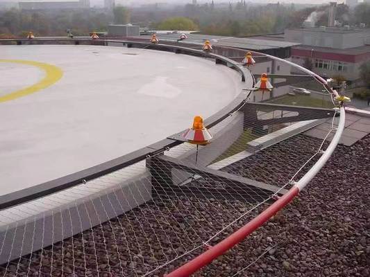 Δίχτυ προστασίας κιγκλιδώματος σκάλας από ανοξείδωτο χάλυβα AISI 304/316 με συρματόσχοινο και ψευδάργυρο