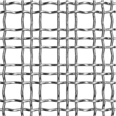 Stainless Steel Crimped Woven Mesh Decorative Woven Mesh with Stainless Steel Flat Wire for Outdoor Engineering and Precision Trimmed Fully Deburred Architectural Crimped Mesh