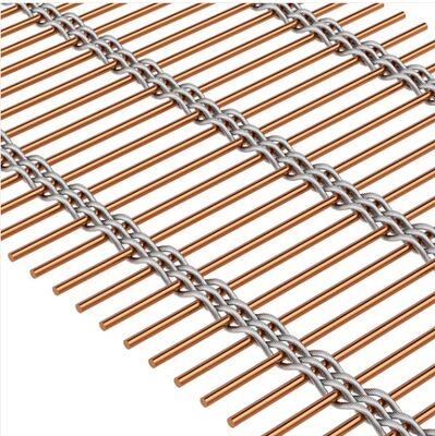 Αρχιτεκτονικό διακοσμητικό καλωδιακό ραβδί από ανοξείδωτο χάλυβα υφασμένο σύρμα για εσωτερικό πλέγμα κουρτίνας