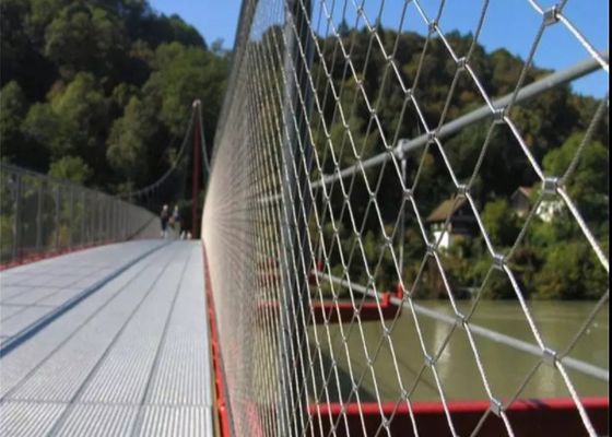 Πλέγμα από συρματόσχοινο από ανοξείδωτο χάλυβα 3.0mm 3.2mm PVDF Coated Δίχτυ Ασφαλείας
