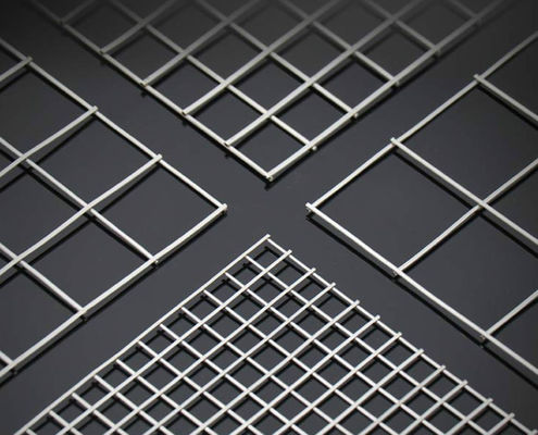 25x25mm Ζυγισμένα συρματοπλέγματα για διακοσμητικές φράχτες