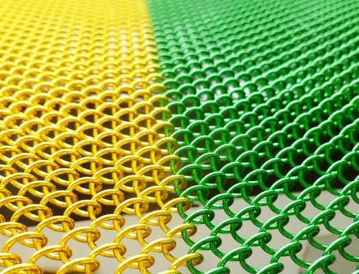 Πλέγμα 0.8mm υφασματεμπορία κουρτινών συνδέσεων αλυσίδων μετάλλων για την οθόνη μετάλλων ντεκόρ τοίχων δωματίων