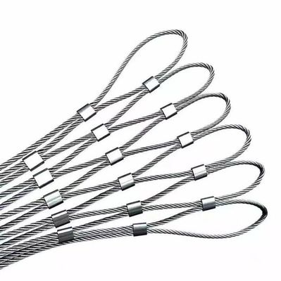 Εύκαμπτο Ferrule πλέγμα SS 304 316 σχοινιών καλωδίων ανοξείδωτου καλωδίων Inox