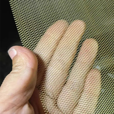 0.3x0.4mm ανοίγματος επεκταμένα πλαίσια μέταλλο δίχτυ κόκκινο σύρμα χαλκού για μπαταρίες