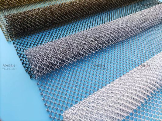 Αλουμινίου Cascade Coil Drapery Wire Mesh κουρτίνες για διαχωριστικό χώρο