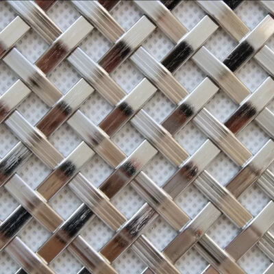 Αντίκες Ορείχαλκος Επίπεδη Ανοξείδωτο Ατσάλι Σύρμα Διακοσμητικά Πτυχωτά Υφαντά Πλέγματα Πάνελ