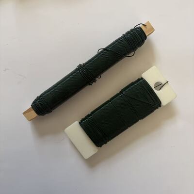 Προσαρμοσμένο χρώμα Πράσινο Ασημί Floral Wire Paddle Wire 22 Gauge Florist Wire