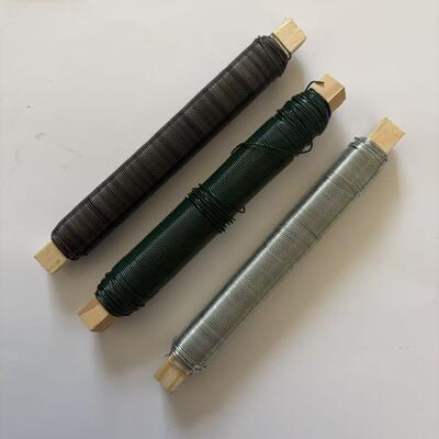 Floral Bind Wire DIY Wrapping Florist Wire για μπουκέτα λουλουδιών Σκούρο πράσινο μαύρο
