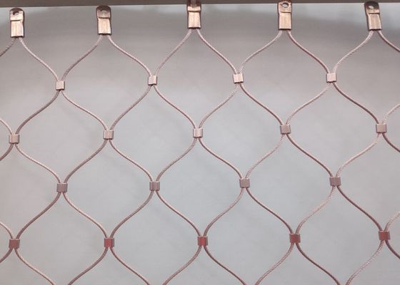 Εύκαμπτο AISI 304 αρχιτεκτονικό πλέγμα 40*40mm 50*50mm σχοινιών καλωδίων που ανοίγει