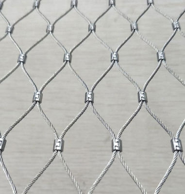 Προσαρμοσμένο 2mm 304 Stainless Steel σχοινί σύρμα δίχτυ διαφάνειας 60 * 104mm